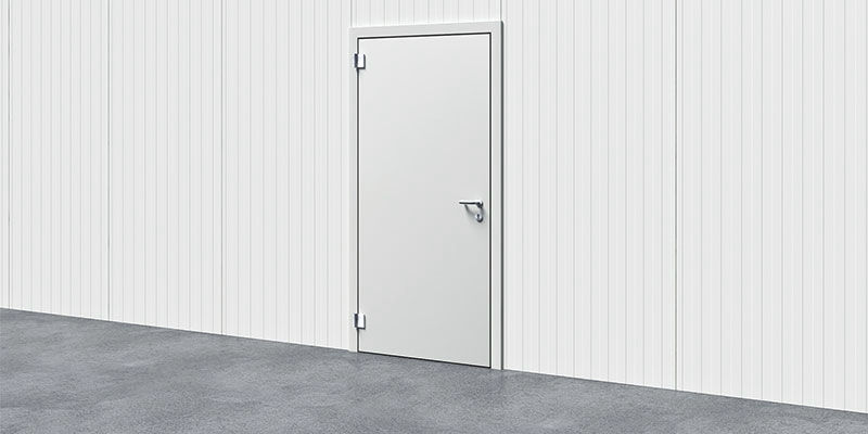 Puerta industrial abatible - Roma Dämmsysteme - de acero / con