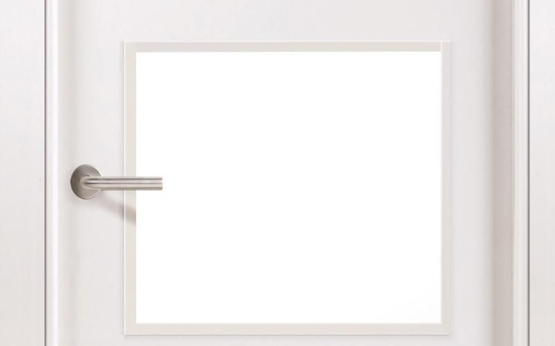 Puerta con ventana lateral fija - WHITE - NORMA DOORS - de interior