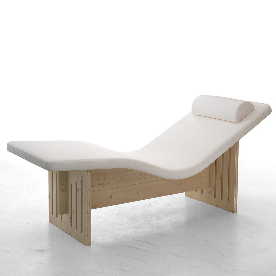 Chaise longue contemporánea COMFORT Carmenta Wellness de cuero artificial / de madera