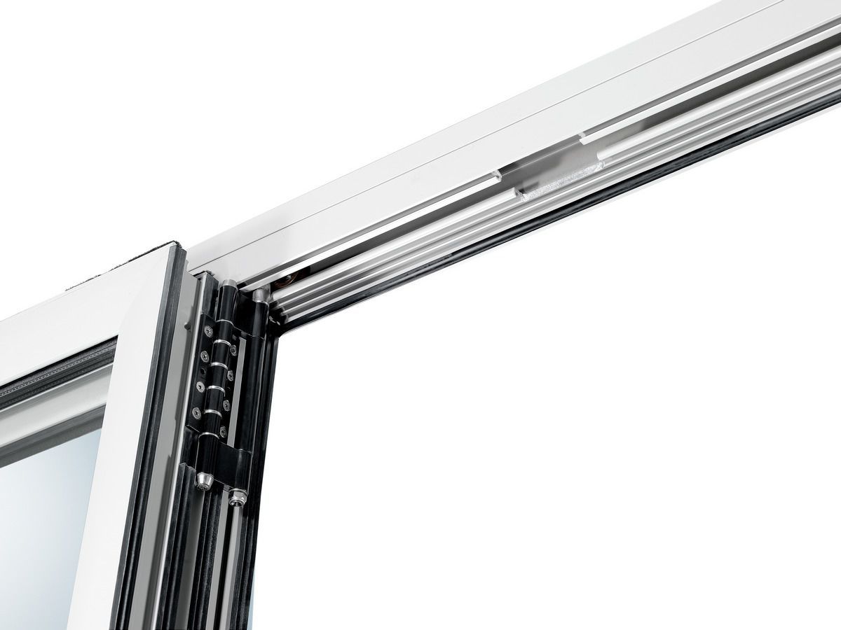 Puerta de interior / plegable / de aluminio / acristalada - S.5000