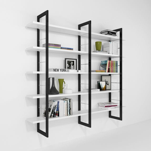 Estantería mural / modular / contemporánea / de madera lacada - ALICE