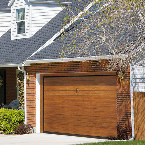 Puerta de garaje basculante - HORIZONTAL 170 - Ballan - de madera / de