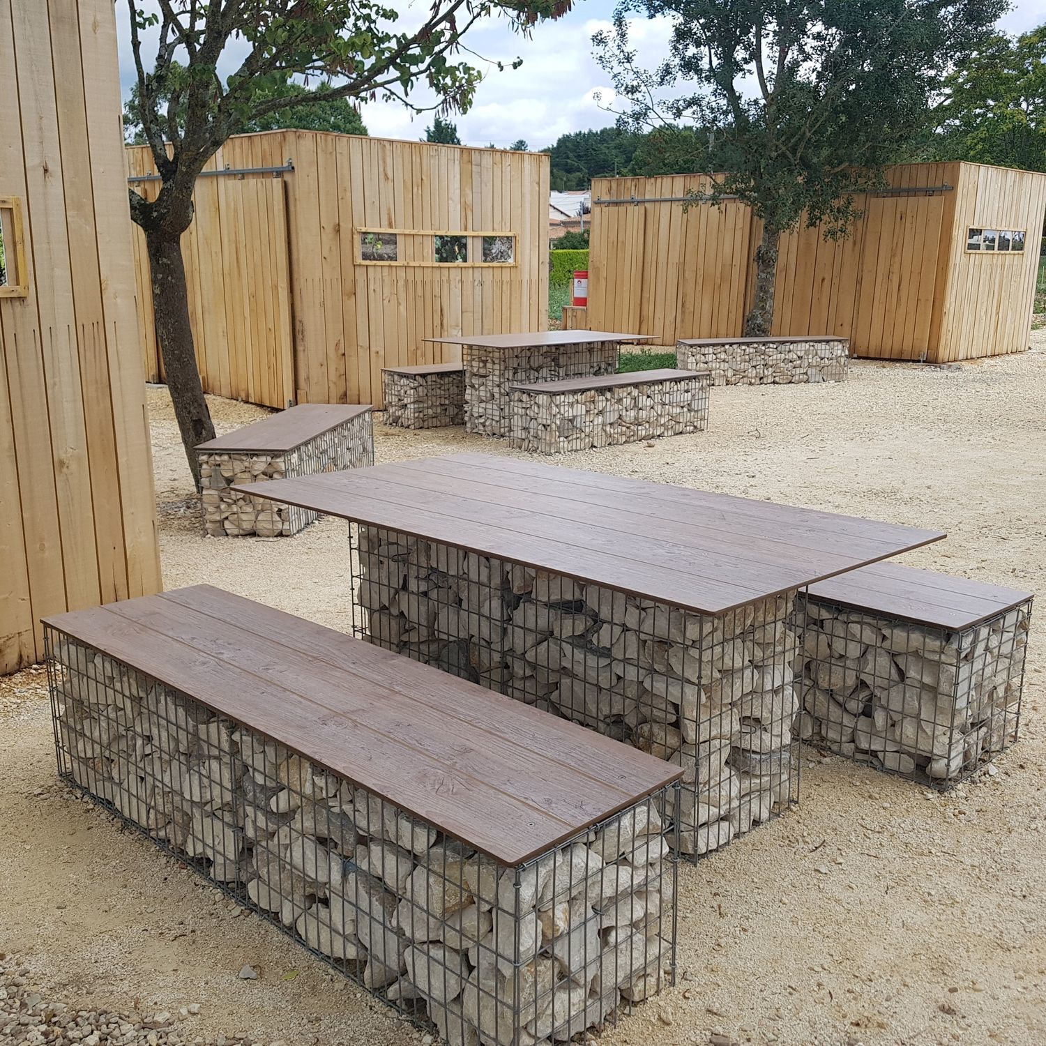 Mesa de pícnic de diseño original - COMPACT - ID GABION - L'AGENCE