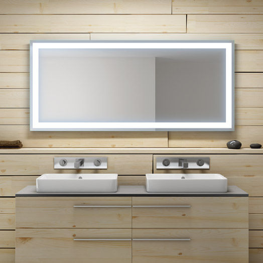 Espejo para baño de pared - E07 - Uraldi - contemporáneo / rectangular