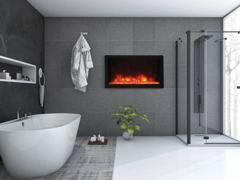 Chimenea eléctrica - BI-40-DEEP-XT - Amantii - contemporánea / hogar