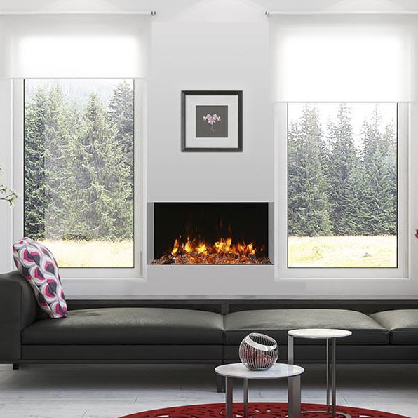 Chimenea eléctrica - 30 TRU VIEW SLIM - Amantii - contemporánea / hogar