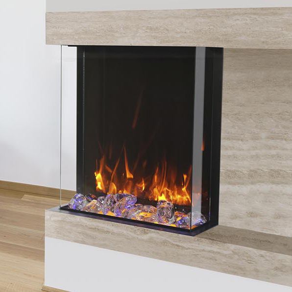 Chimenea eléctrica - 2939-TRU-VIEW-XL - Amantii - contemporánea / hogar