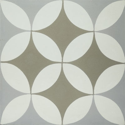 Baldosa hidráulica de interior - BARCELONA : SARRIÀ WHITE & GREY (A/B/C