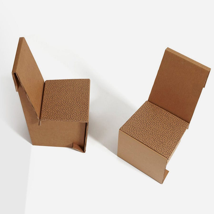 Silla contemporánea - MISTIKA - Kubedesign - de cartón / para el sector