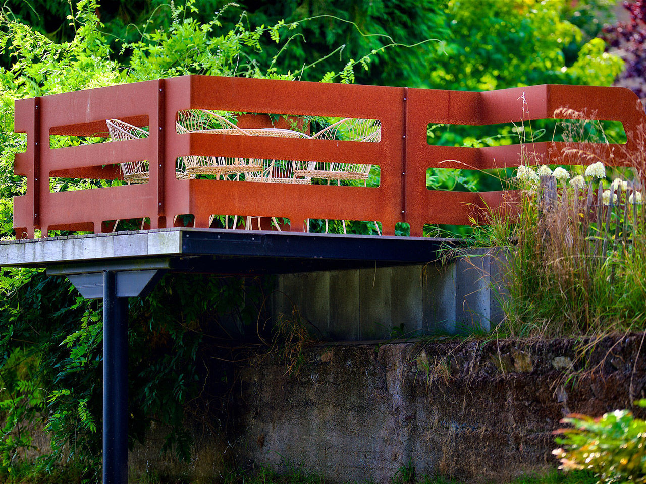 Barandilla de acero - PK70 - con barrotes / de interior / de exterior