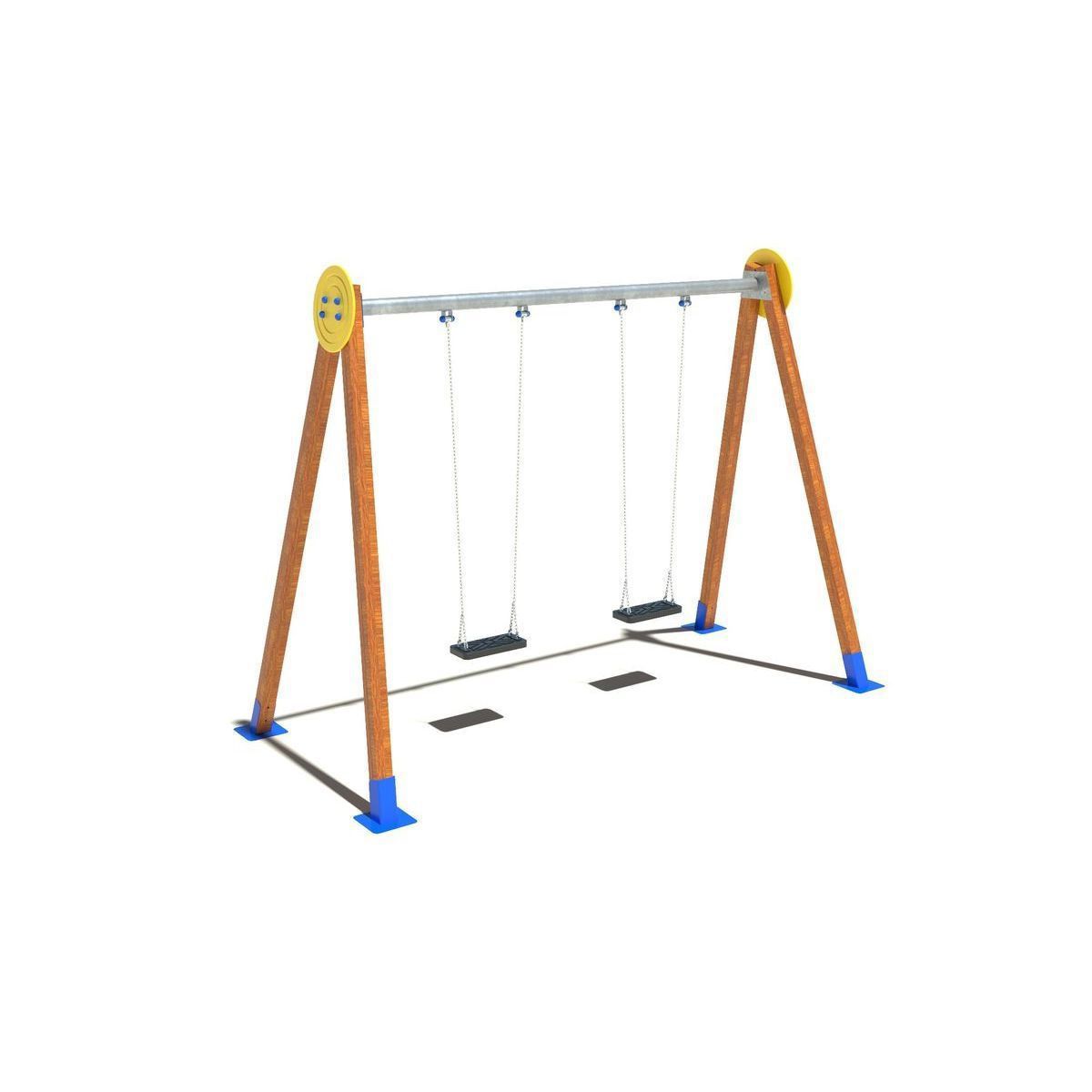 Columpio de acero galvanizado - COLUMPIO - Grup Fabregas - de madera