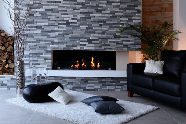 Chimenea de bioetanol / contemporánea / hogar abierto / encastrable