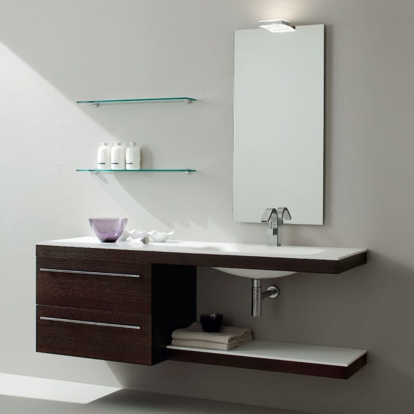 Mueble de lavabo suspendido - PLAY.01 - ilma srl - de madera / de