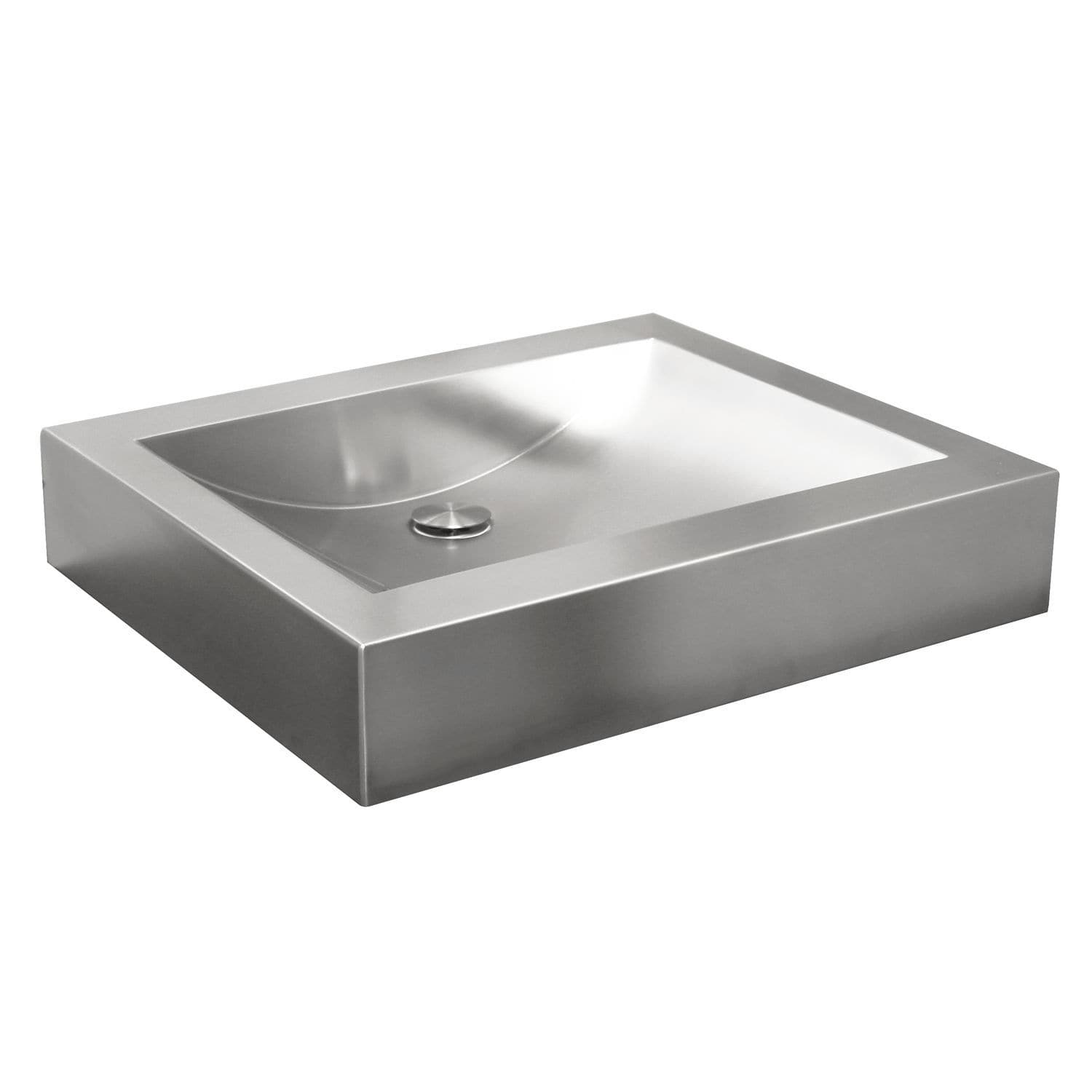 Lavabo sobre mueble L048S series SUPRATECH de acero inoxidable / bajo demanda / sin Lavabo sobre mueble L048S series SUPRATECH de acero inoxidable / bajo demanda / sin