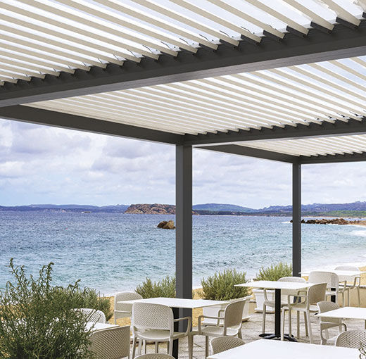 Pérgola autoportante - MORAIRA - Codeval - adosada / de aluminio / con