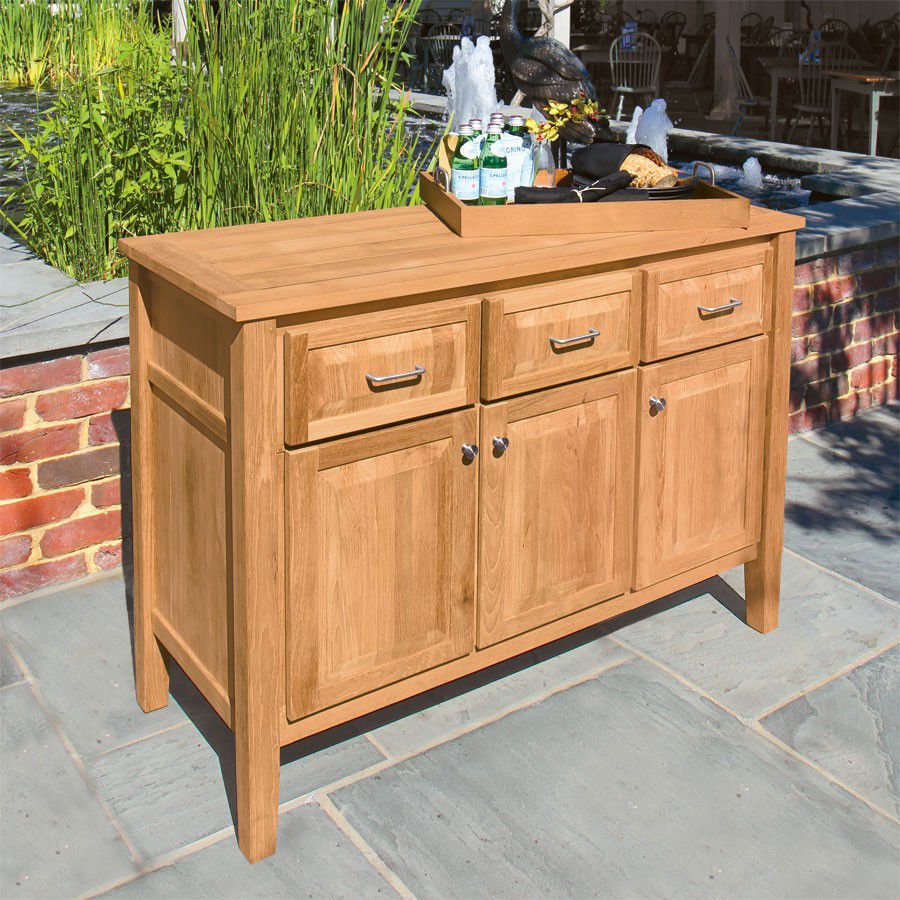 Aparador contemporáneo - BERWICK : 4836 - COUNTRY CASUAL TEAK - de teca