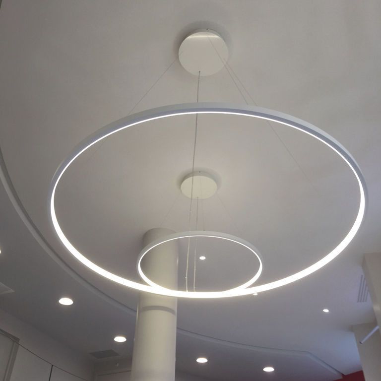 Lámpara suspendida CIRCLINE 40 ESSILIGHT de aluminio / de fibra