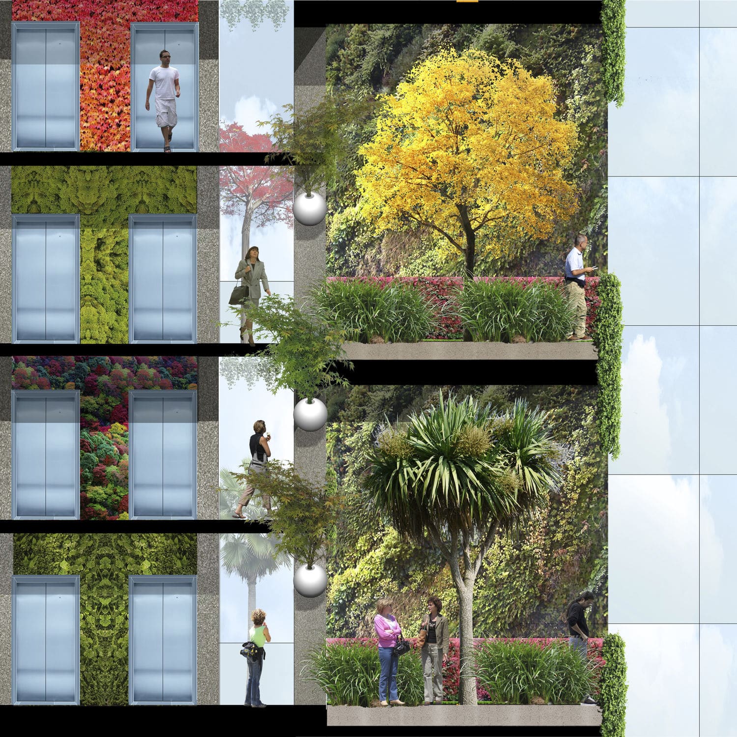 Muro vegetal estabilizado - SKY GARDEN - Green Urban Life GmbH - de