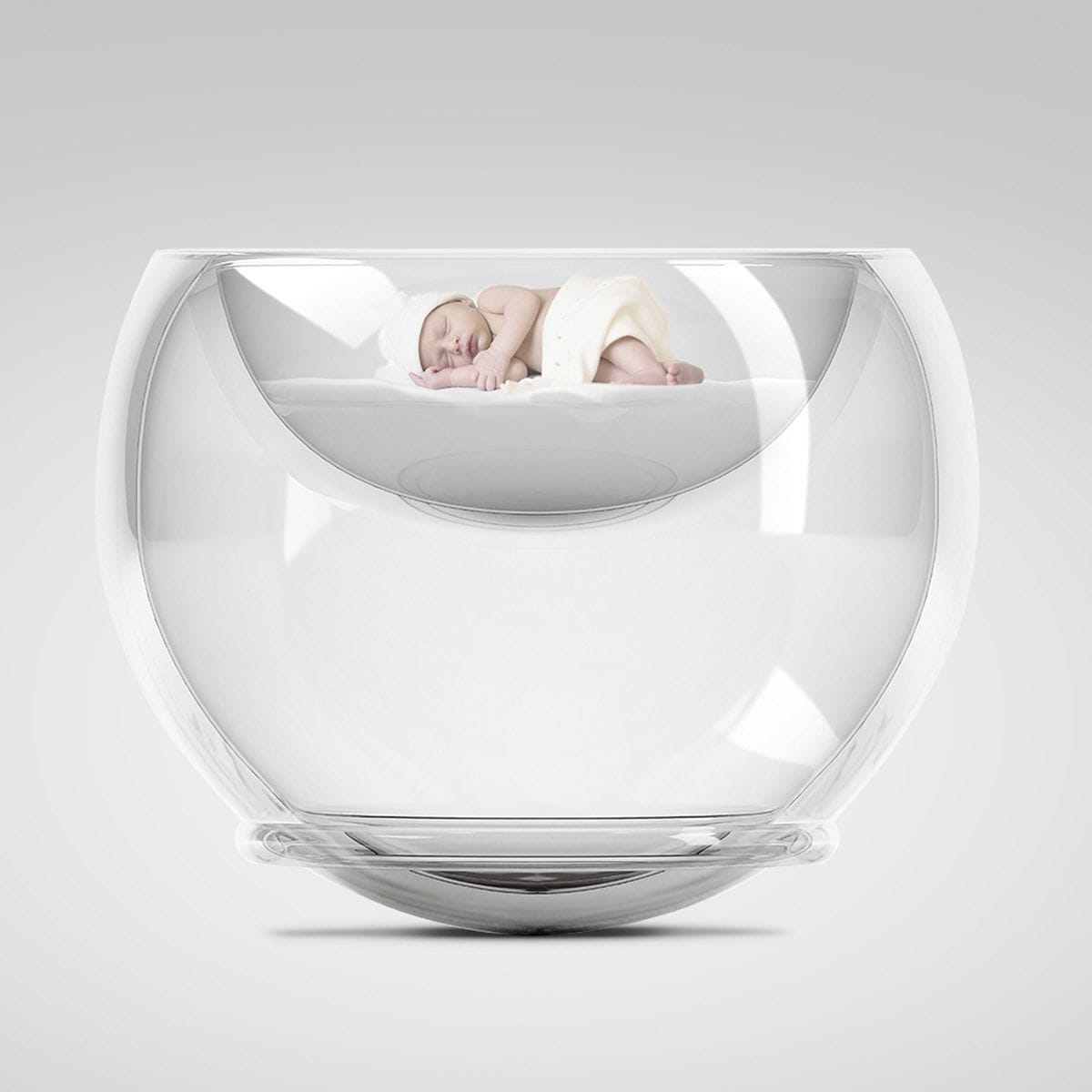 Cuna mecedora BUBBLE bubble baby bed de tejido / de plástico / unisex