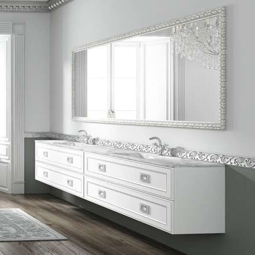 Mueble de lavabo doble - QUEEN - Decosan - suspendido / de madera
