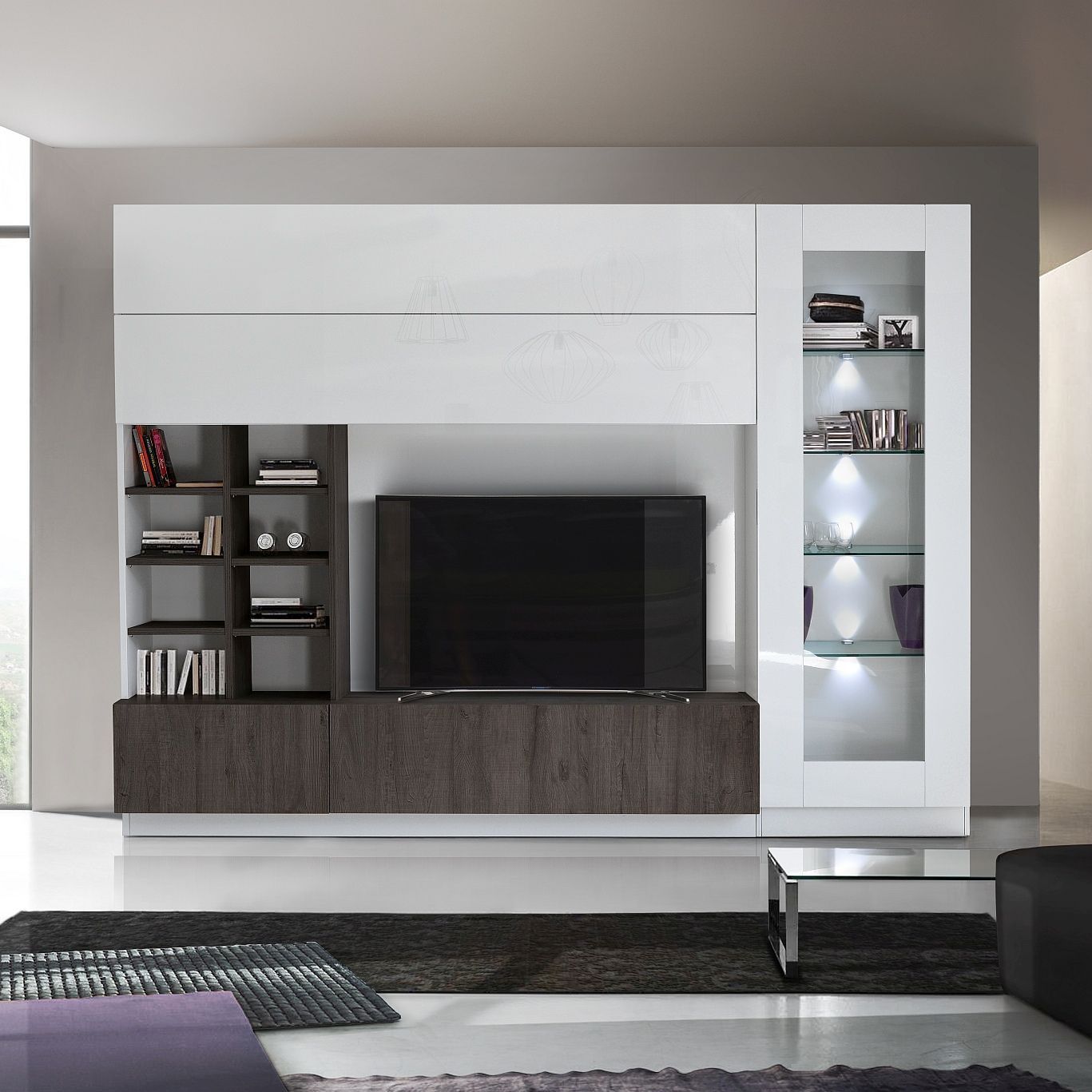 Mueble TV contemporáneo - LINE - LC spa - de roble