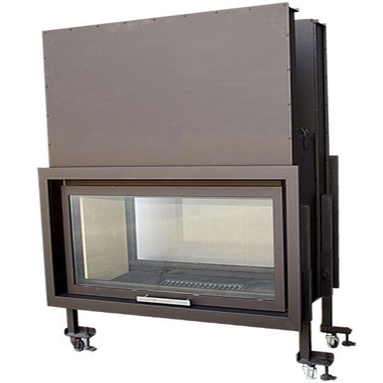 Chimenea con puerta retráctil - HSE 120 TUNEL CRYSTAL - Chimeneas