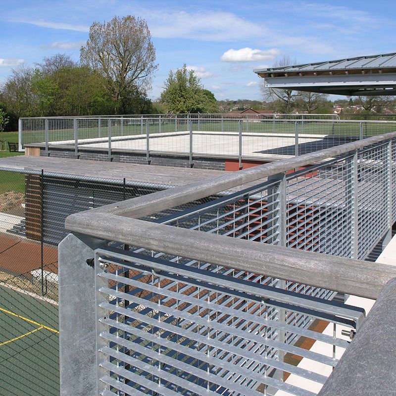 Barandilla de acero galvanizado / enrejada / de exterior / para balcón