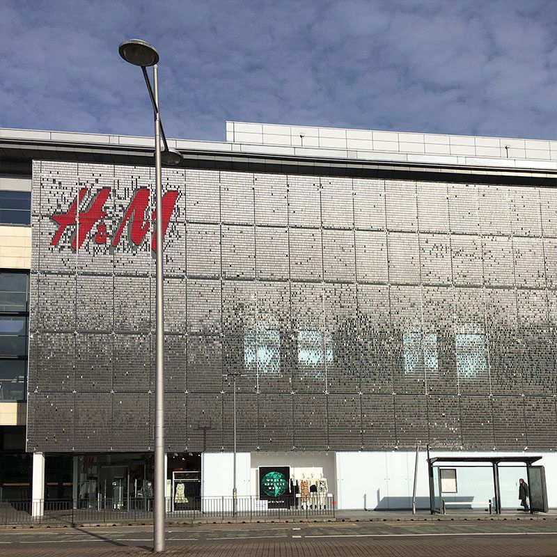 Revestimiento de pared de acero inoxidable - STEREO-KINETIC - LANG AND