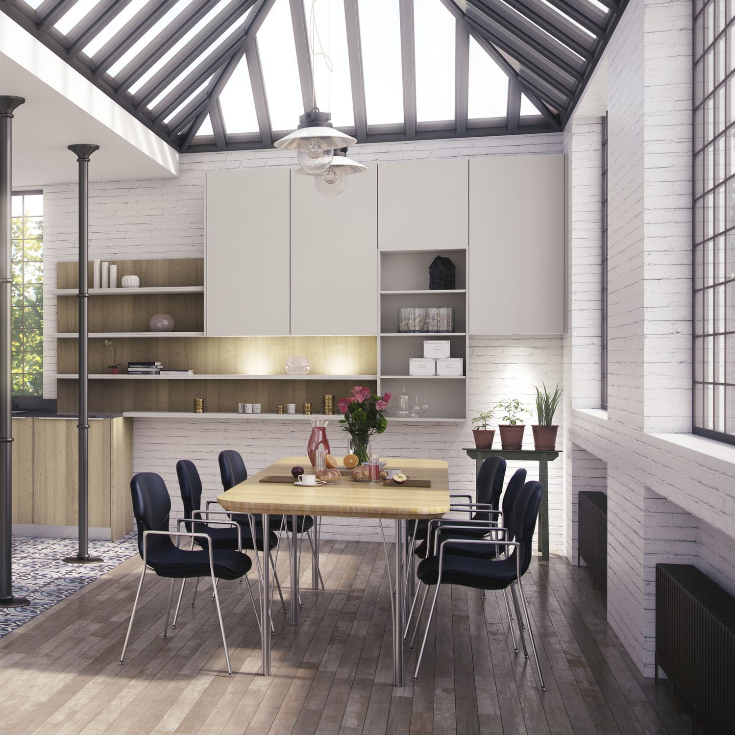 Mueble de cocina de madera - PLANET OLMO NATURAL / CACHEMIR - BC3