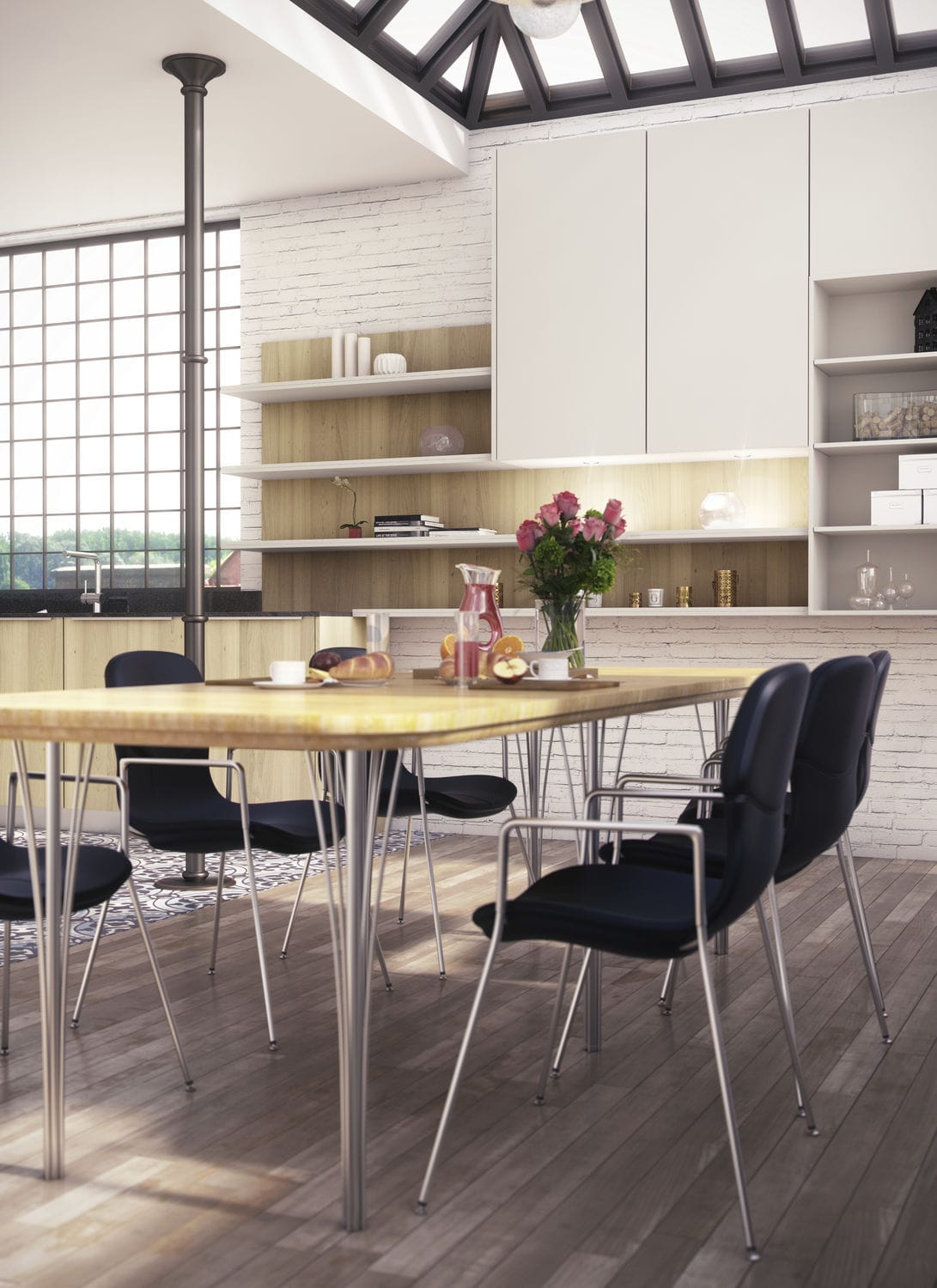 Mueble de cocina de madera - PLANET OLMO NATURAL / CACHEMIR - BC3