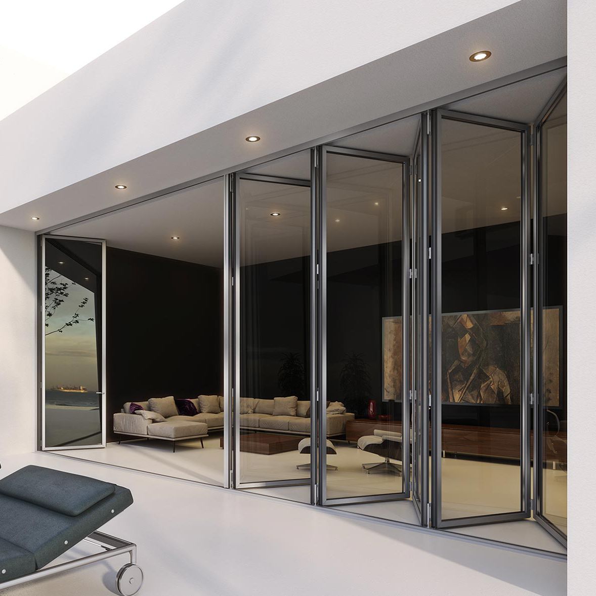 Ventanal plegable - RABEL 3700 - RABEL - corredero / de aluminio / con