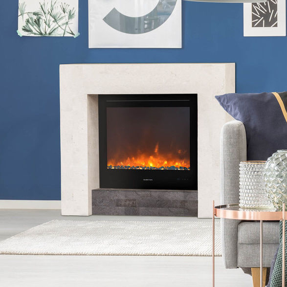 Revestimiento de chimenea contemporáneo - MILOS - Xaralyn - de piedra