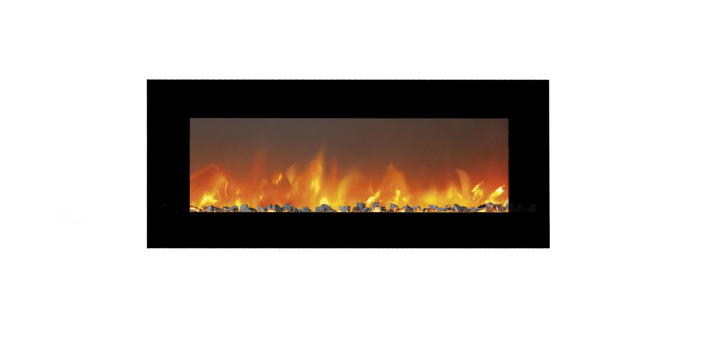 Chimenea eléctrica / contemporánea / hogar cerrado / de pared - TRIVERO