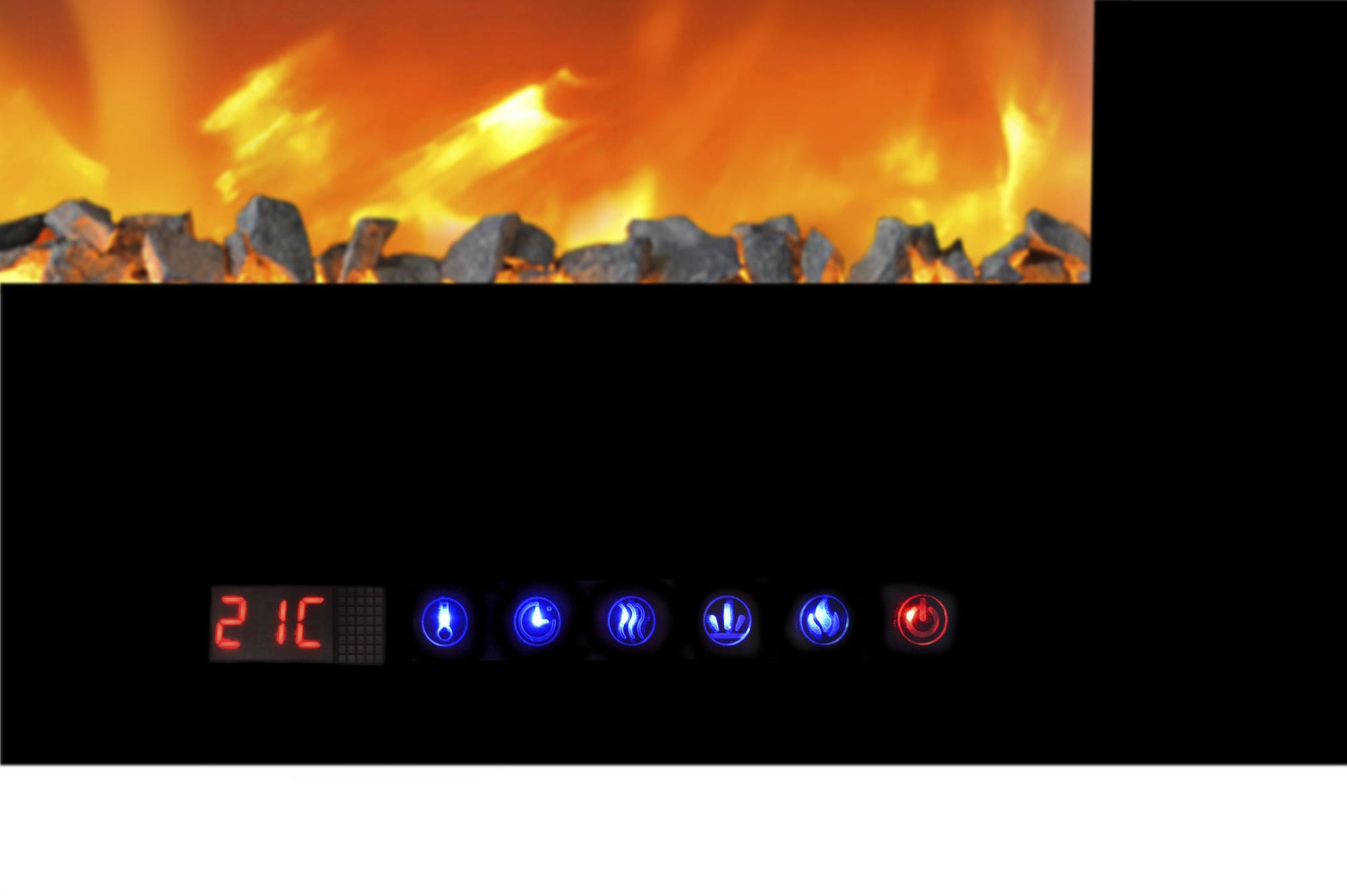 Chimenea eléctrica / contemporánea / cerrada / empotrable - TRIVERO