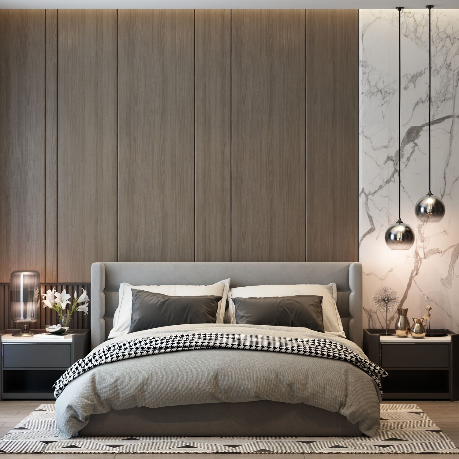 Cama abatible Tugra Mobilya de matrimonio / contemporánea / tapizada
