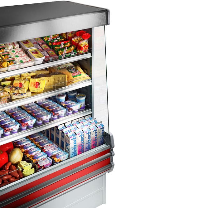 Vitrina refrigerada de estantes - DANNY - ZOIN - con luz / para comercio