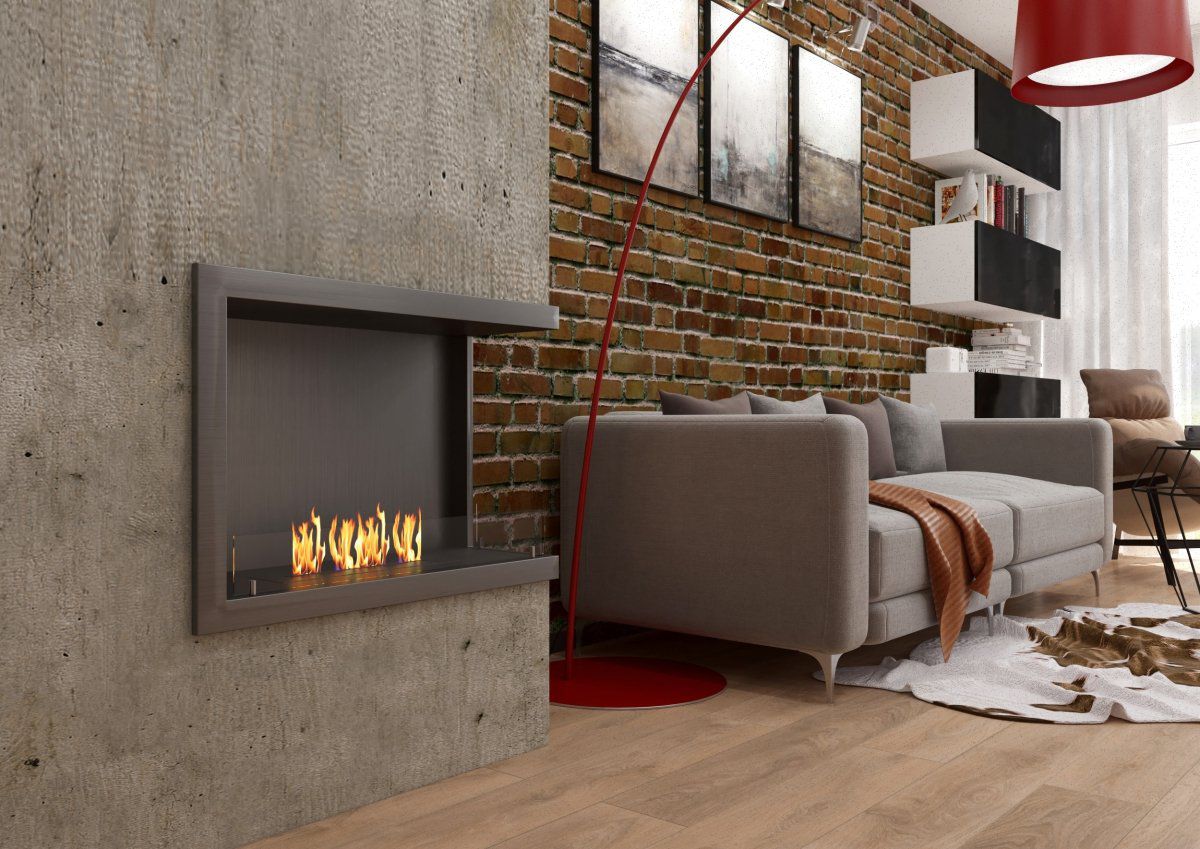 Chimenea de bioetanol / contemporánea / hogar abierto / de doble cara