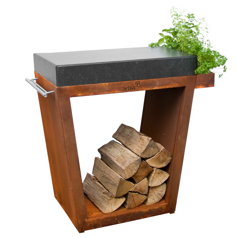 Encimera de madera - TRAPEZE BIG - ARTISS DESIGN - de acero / para