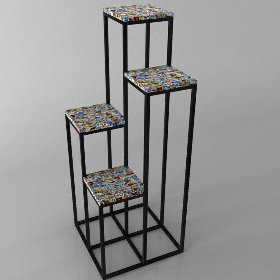 Pedestal de diseño original - FLOWERS LADDER - Feel Green - de cerámica