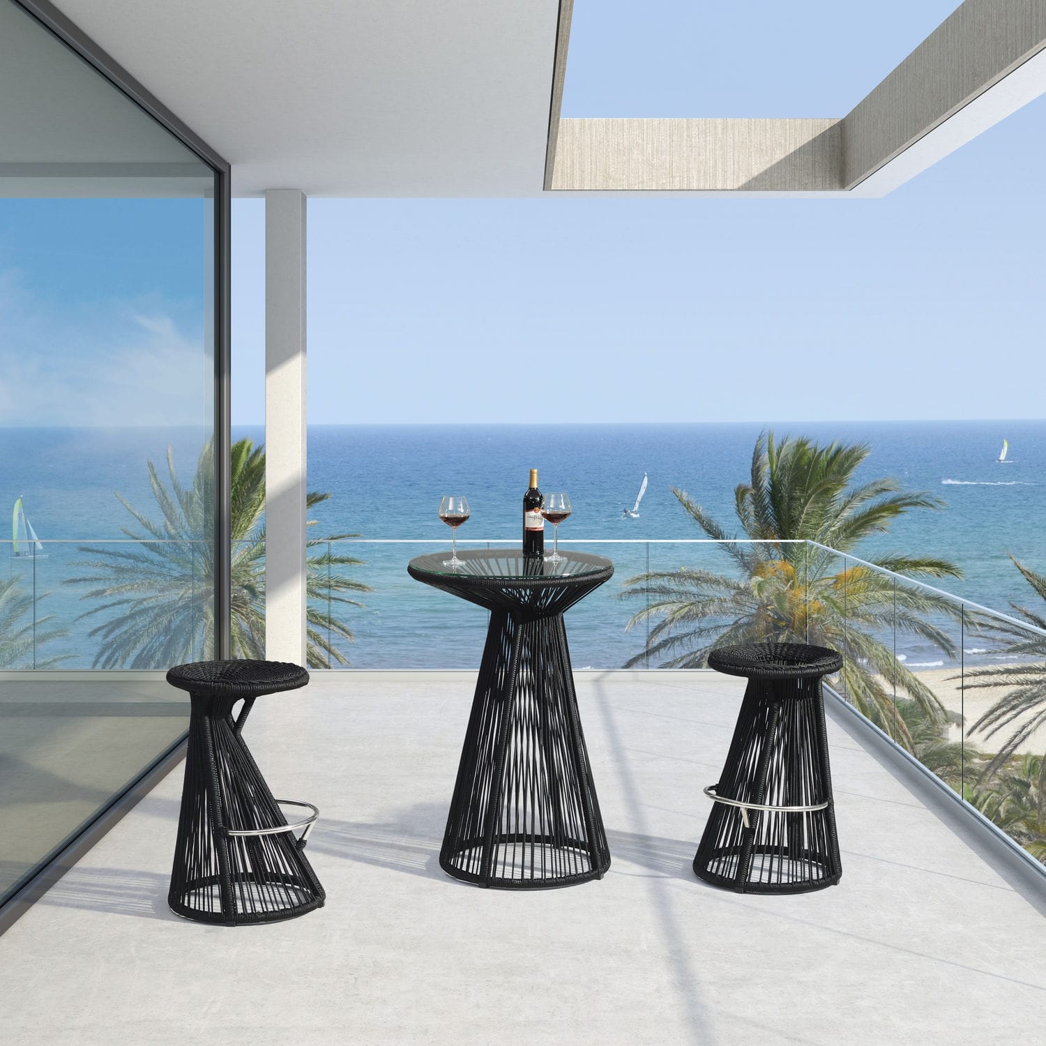 Taburete de bar contemporáneo - H-28072 - Howvin outdoor furtniture