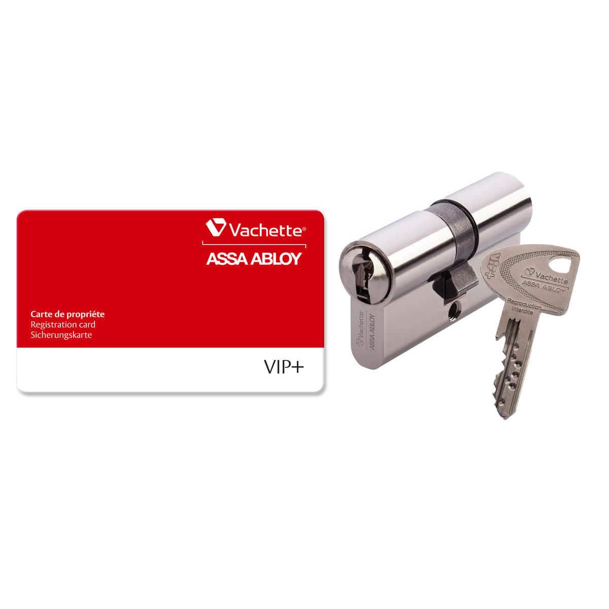 Cilindro para cerradura de alta seguridad de llave VIP+ Vachette Cilindro para cerradura de alta seguridad de llave VIP+ Vachette