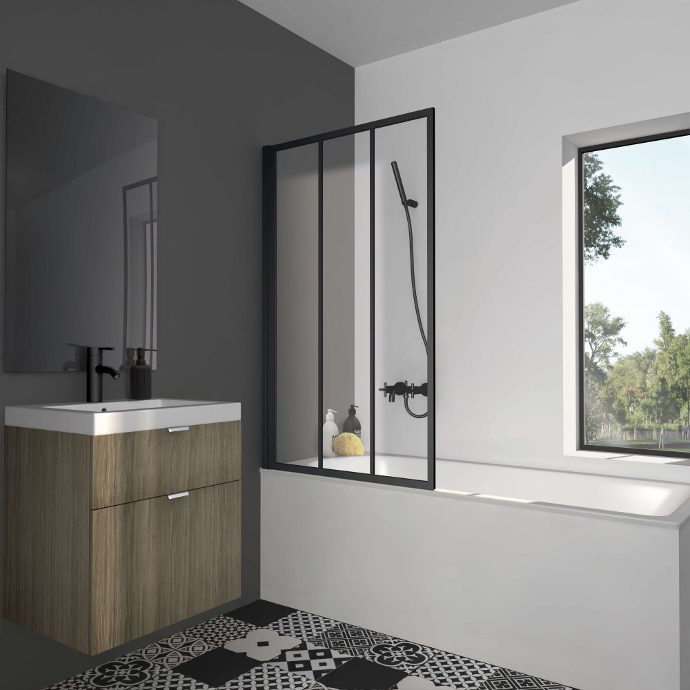 Mampara de bañera fija TURIN BATH BAZAAR de vidrio Sécurit® / sin