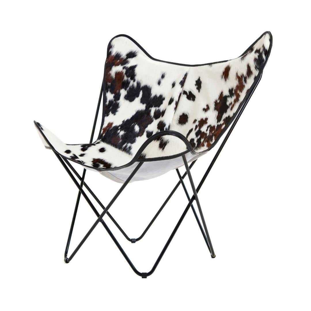 Silla de diseño original BKF SOFT NATURAL NORMANDE COWHIDE