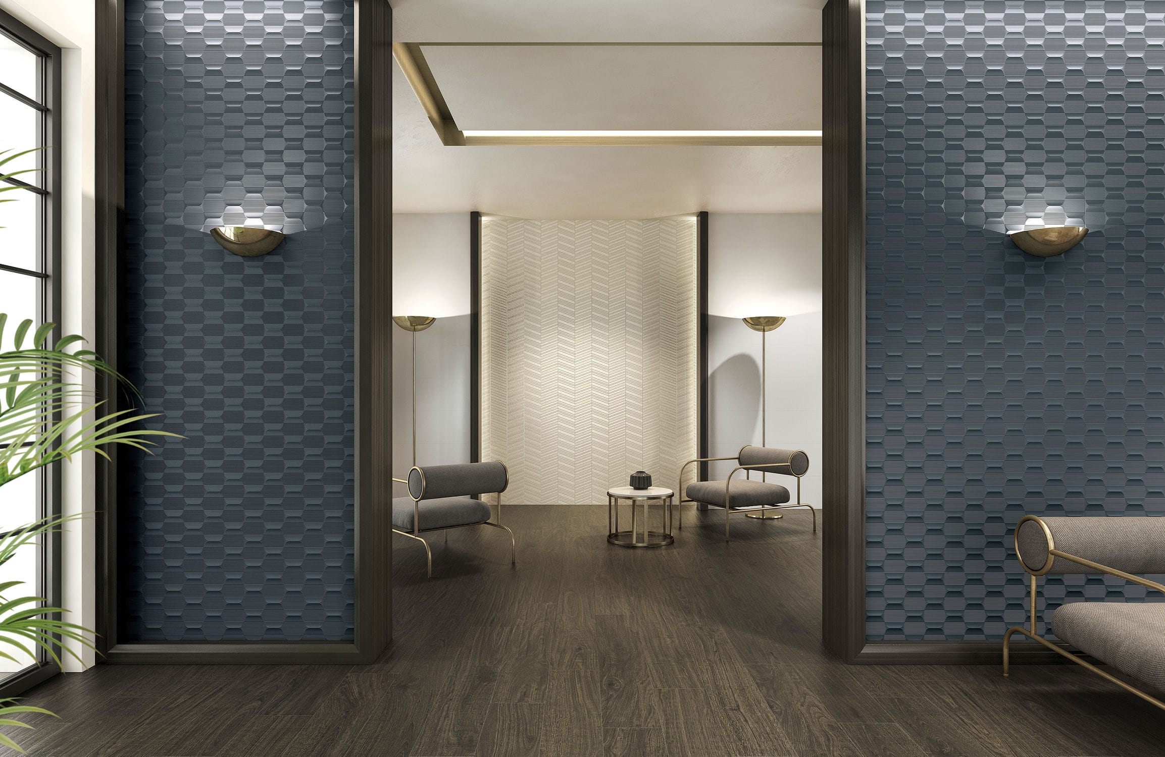 Baldosa de interior / de pared / de cerámica / rectangular - WHITE & CO