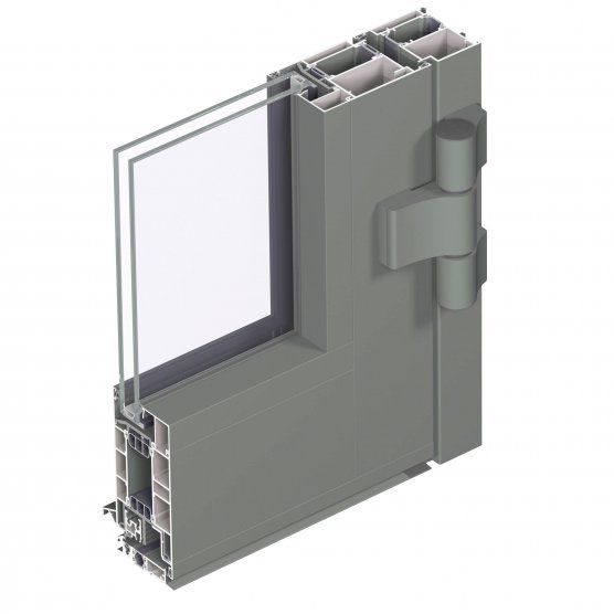 Perfil para puerta de aluminio / de seguridad / con aislamiento térmico