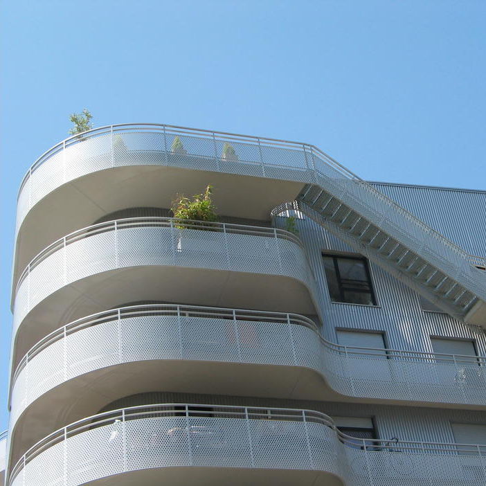 Barandilla de aluminio - FERIA - Horizal - de chapa perforada / de