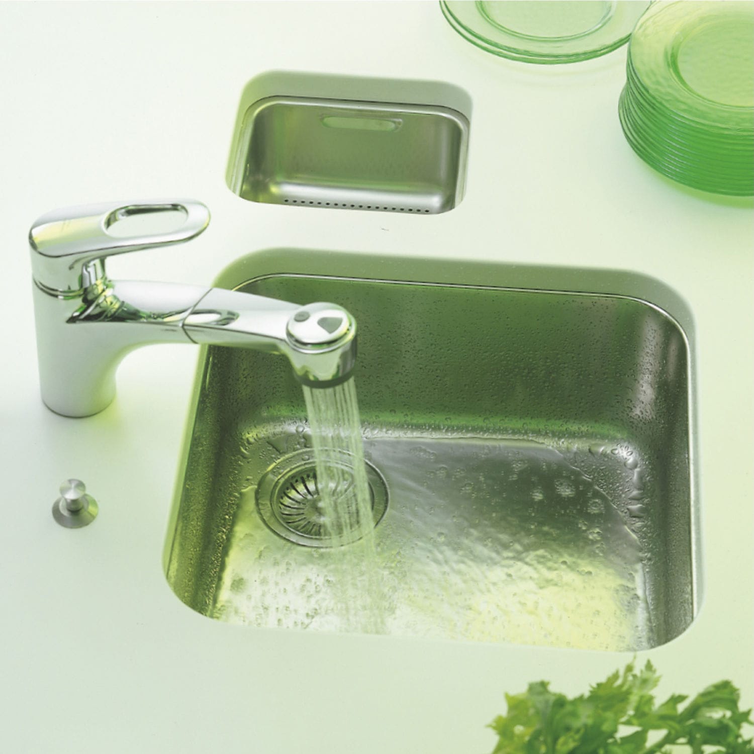 Fregadero de 1 cubeta - RADIUS 60 - ALPES-INOX - sin escurreplatos