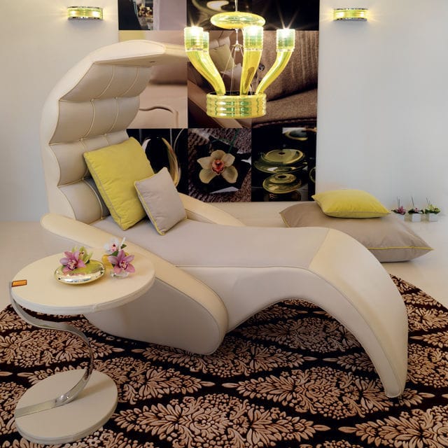 Chaise longue contemporánea DIADEMA BEBY ITALY SRL de cuero / de