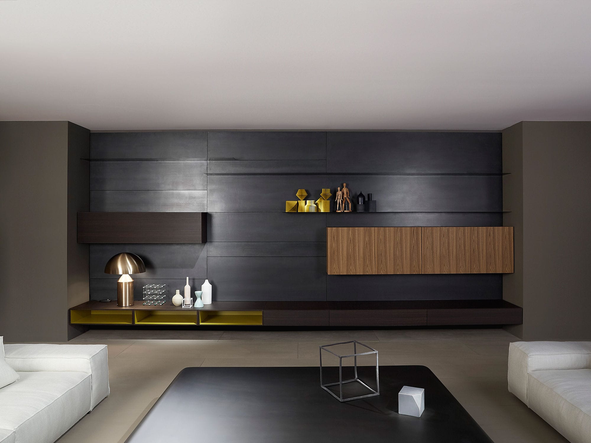 Mueble TV contemporáneo - MODERN - Porro - de madera / de Piero Lissoni