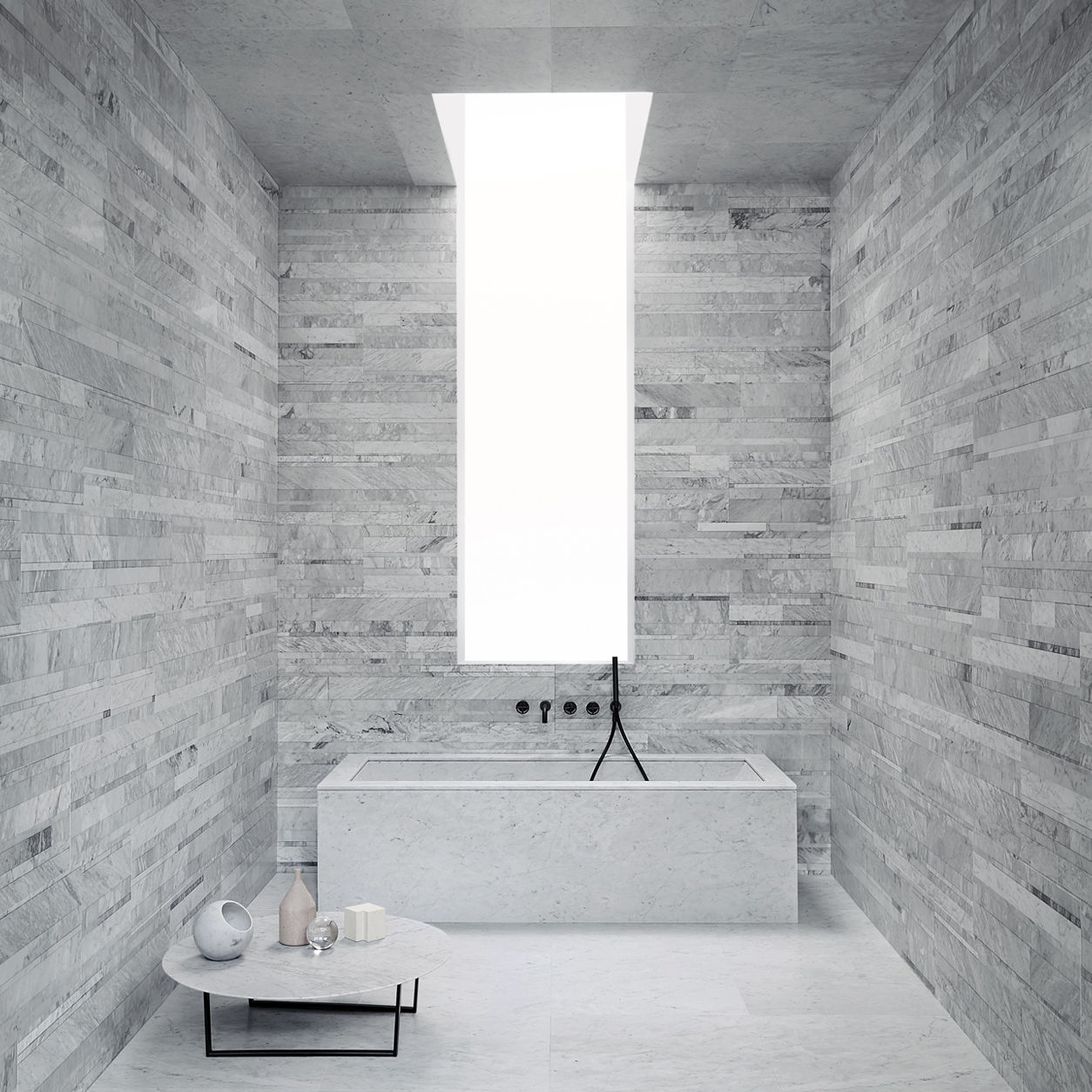 Baldosa de interior - BIANCO CARRARA : LITHOVERDE® - Salvatori - de